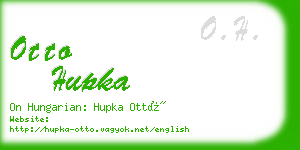 otto hupka business card